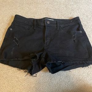 Abercrombie and fitch black jean shorts